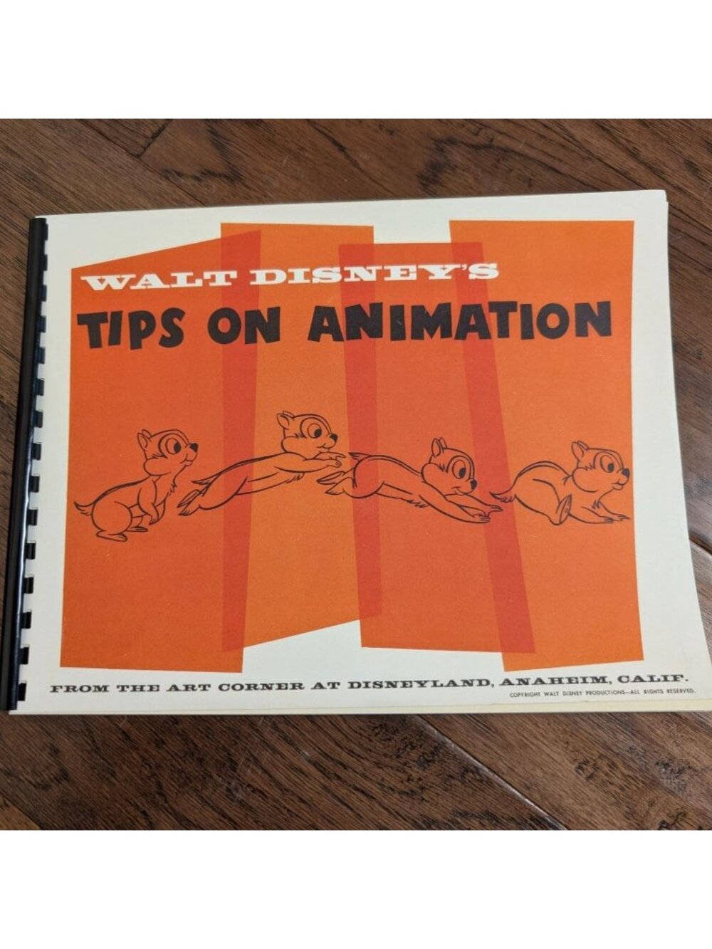 RARE Disney art corner Walt Disney's Tips on Animation by Walt disney replica